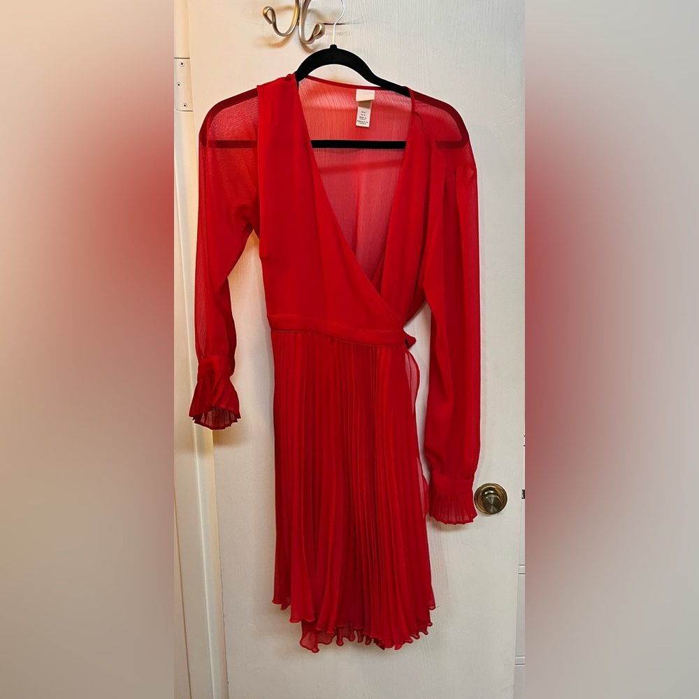 Red H&M cross over dress